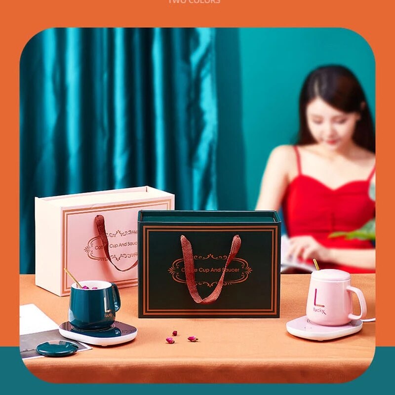 Scaldatazze USB riscaldato Pad scaldino calore bevanda tazza caffè latte temperature costanti Pad riscaldante elettrico Home Office miglior regalo
