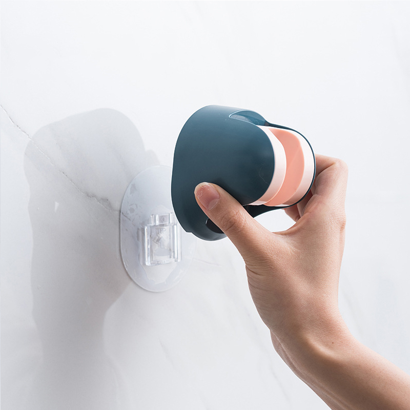 Nordisk stil abs brusebad holder vægmonteret juster brusehoved beslag opbevaring rack hjem opbevaring arrangør badeværelse tilbehør