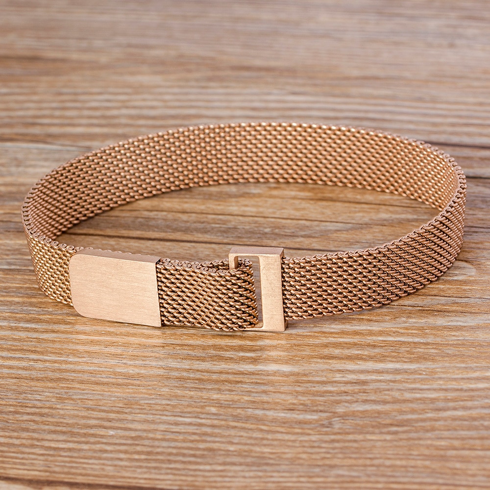 Bracelet ajustable Punk classique universel pour hommes et femmes, fermoir magnétique en acier inoxydable, à la , bijoux