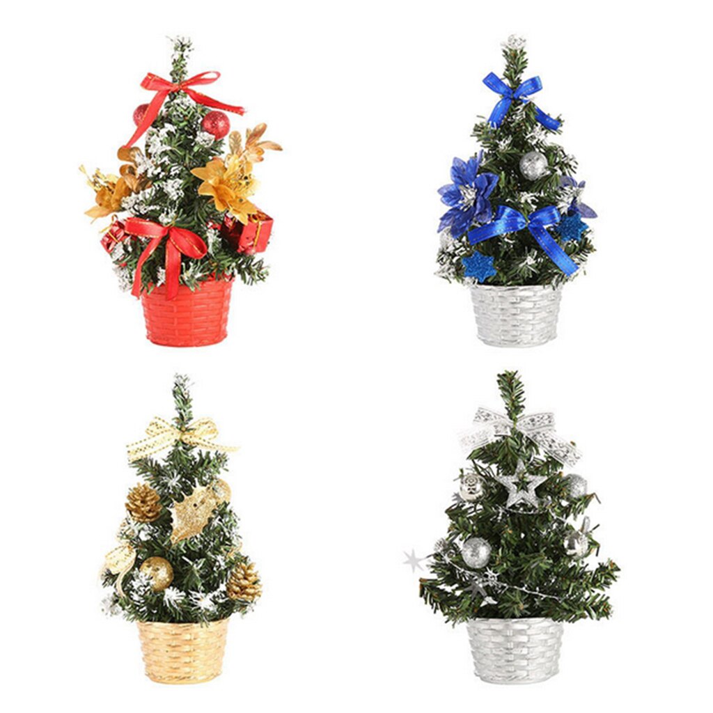Blesiya Artificial Small Christmas Tree Home Decoration Decor Ornaments