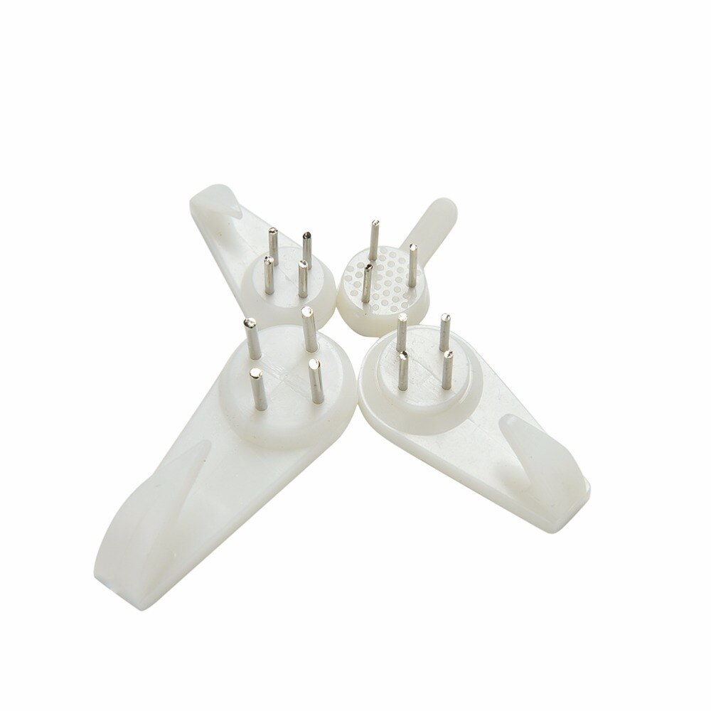 20PCS Plastic Hard Picture Frame Wall Hooks Photos Mirror Gadgets Hanging Hangers for Bathroom Drawing Room Wall 4Sizes