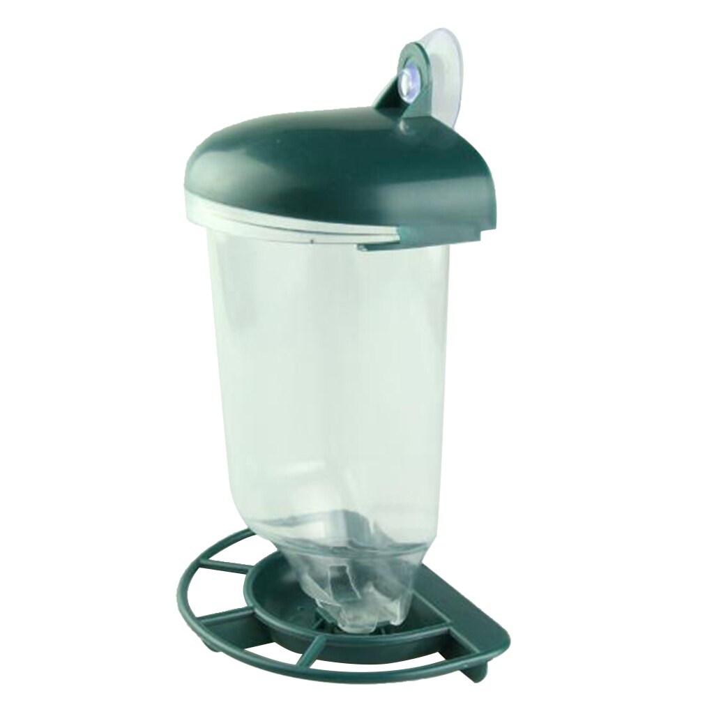 Window Bird Feeder, Outdoor Mirror Suction Hanging Transparent Wild Bird Feeder, Automatic Bird Food Dispenser Perch