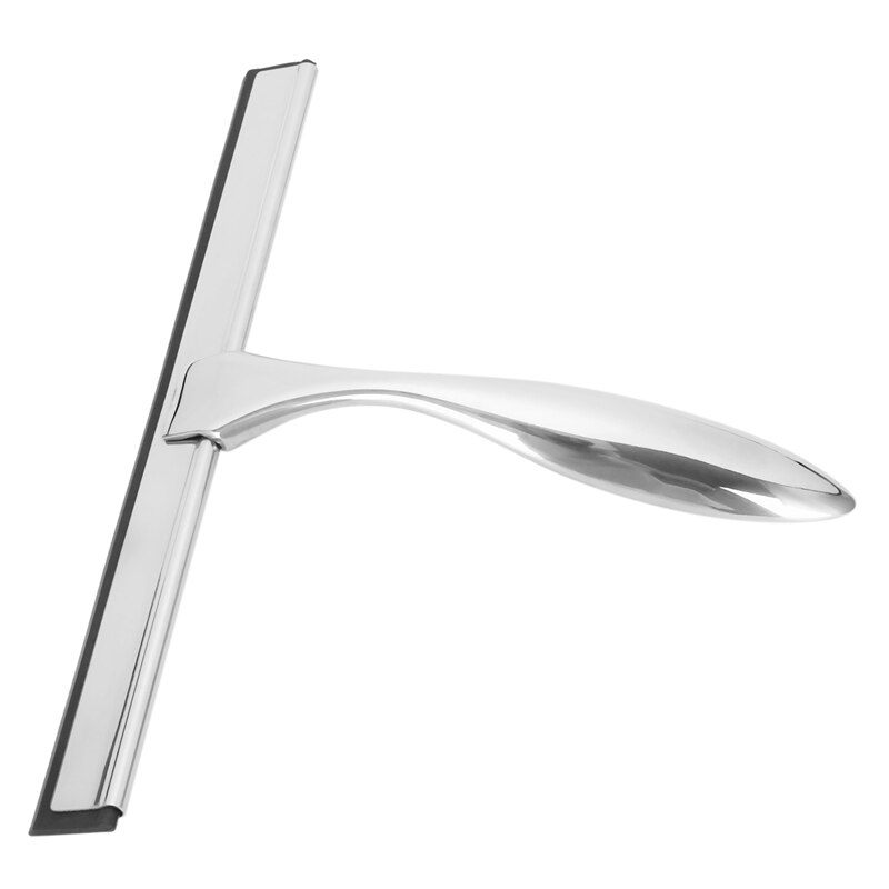 12-Inch Shower Squeegee Set, Includes Shower Door Hook and Adhesive Hook, Squeegee for Shower Glass Door