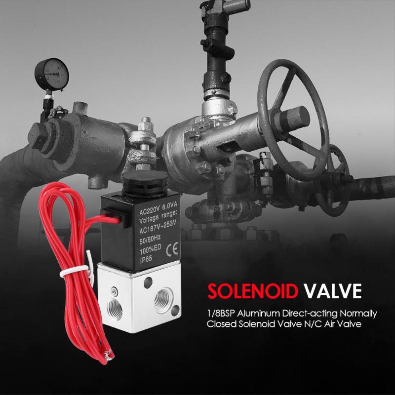 1/8BSP 3 Way Normally Solenoid Closed Fast Response Electric Switch Water Valve Control Appropriate Flow and Direction