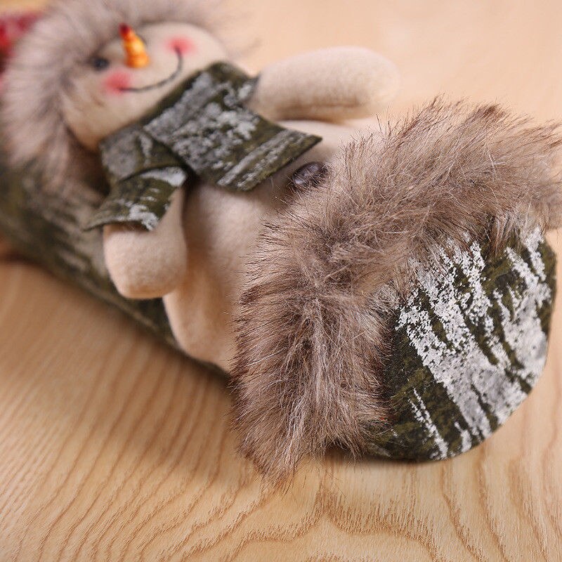 Christmas Santa Sneeuwpop Elanden Wol Blend Wijn Fles Schort Cover Wrap Xmas Etentje Tafel Decoratie