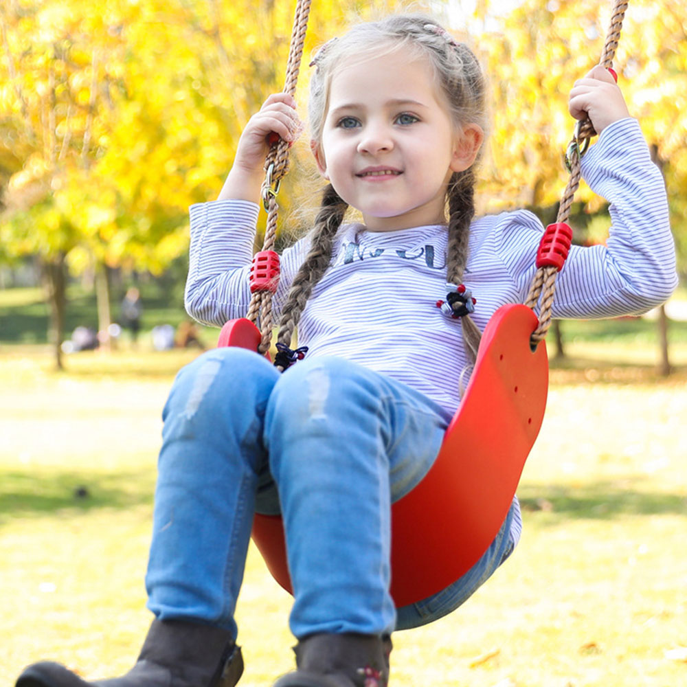 Bærbare have swing børn hængende sæde legetøj med højdejusterbare reb indendørs udendørs farve soft board swing stol på lager