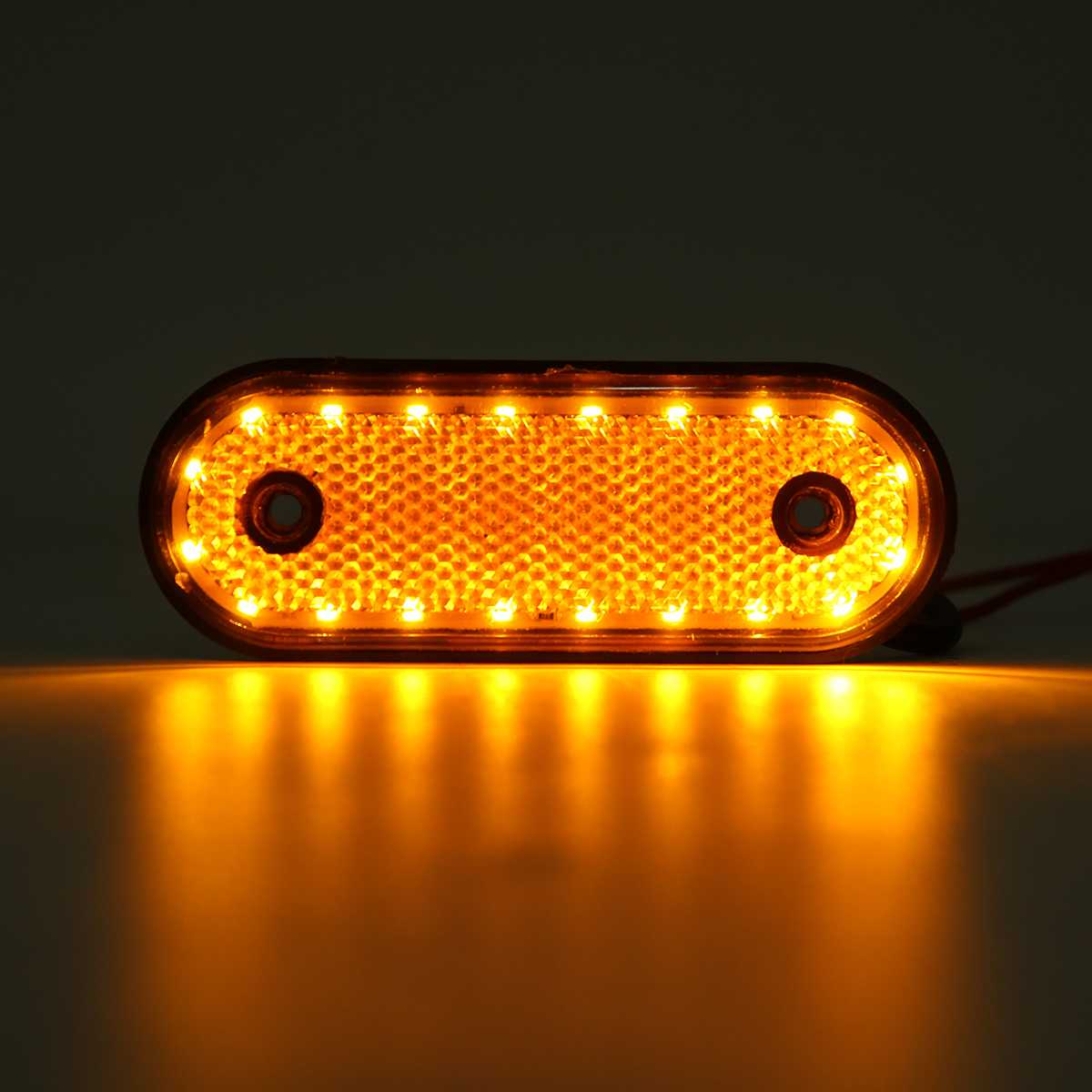 10Pcs 12V 24V Side Marker Amber 30LED Side Light Truck Lamp Pickup Vrachtwagens Zijmarkeringslichten Voor trailer Bus Vrachtwagen Caravans