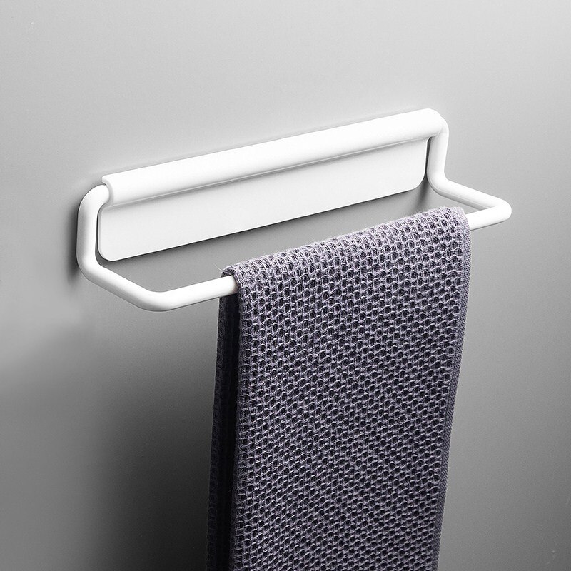 Self-adhesive plastic towel holder bathroom shelf ... – Vicedeal