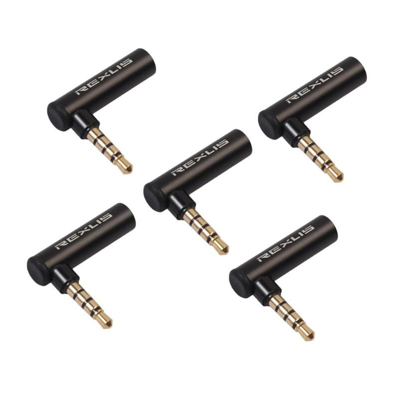90 grados ángulo recto 3,5mm adaptador macho a hembra Conector estéreo enchufe