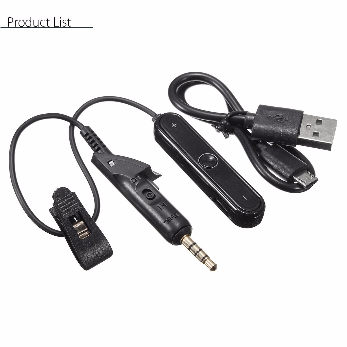 Câbles pour casque casque sans fil bluetooth câble adaptateur avec USB pour un confort silencieux QC15 support SBC MP3 AAC stéréo