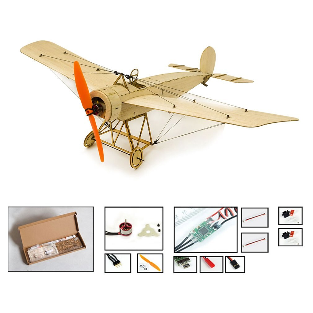 K6 KIT/Electronic Sopwith Pup RC Plane Balsa Wood 378mm Warbird Aircraft Kit with Brushless Power System Aeromodelling Kit: K8 Eelectronic V