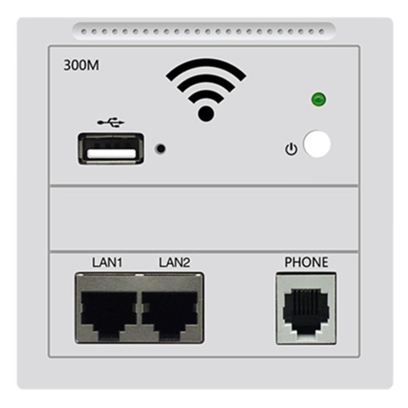 300 mbps in-wall ap repeater wifi stopcontact router toegangspunt draadloos  rj45 220v poe usb opladen router