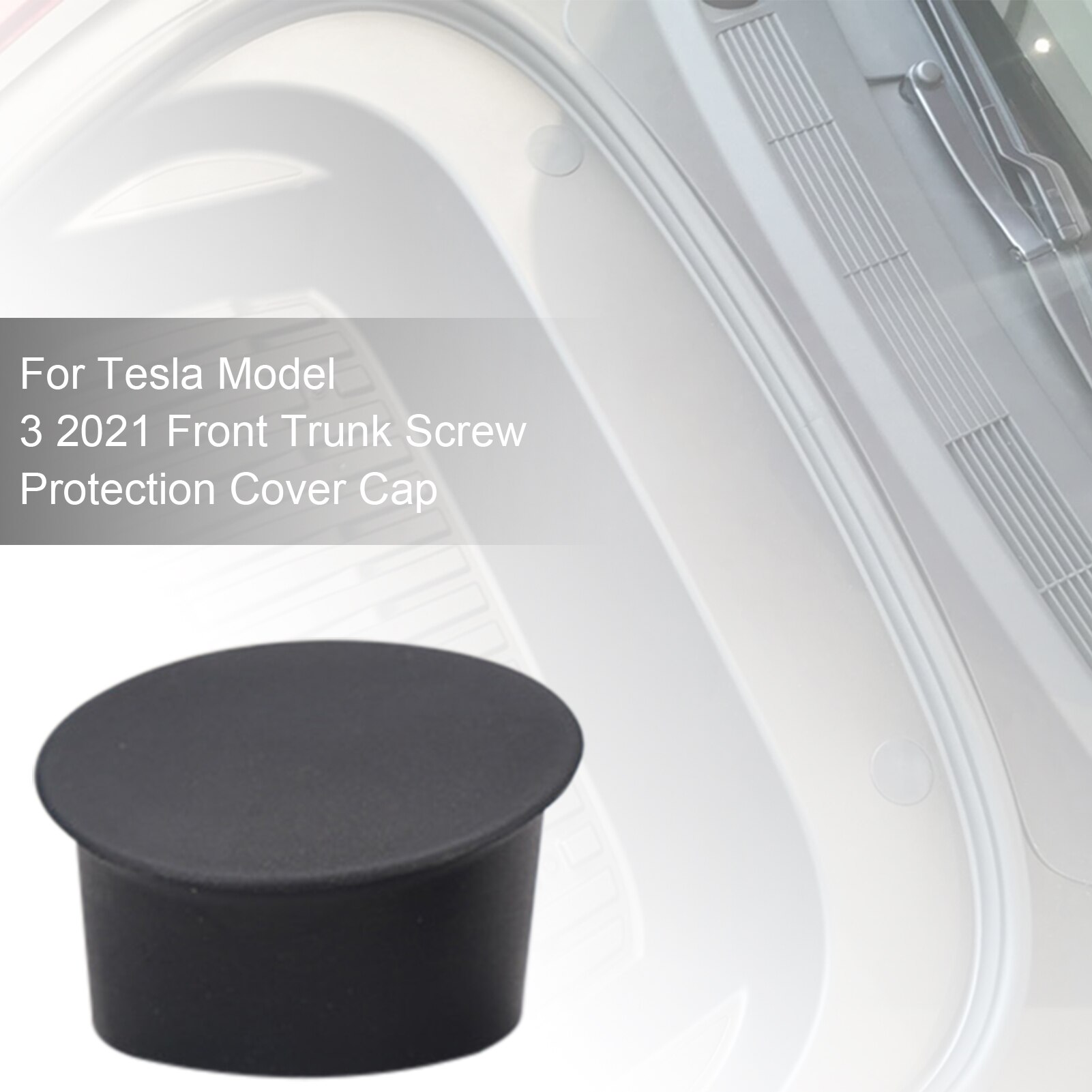 2 Stuks Voor Kofferbak Anti-Dust Caps Voor Tesla Model 3 Schroef Beschermende Doos Gat Plug Cover Organizer Siliconen auto Opslag -2022