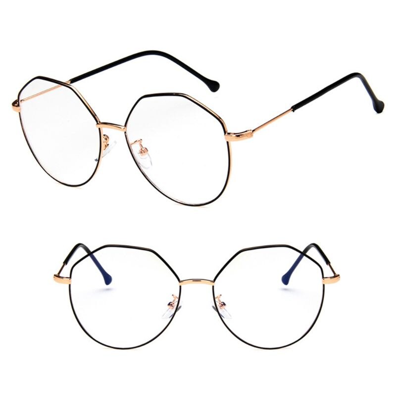Style Optical Glasses Geometric Myopia Frame Clear Lens Spectacle Eyeglasses 2XPC
