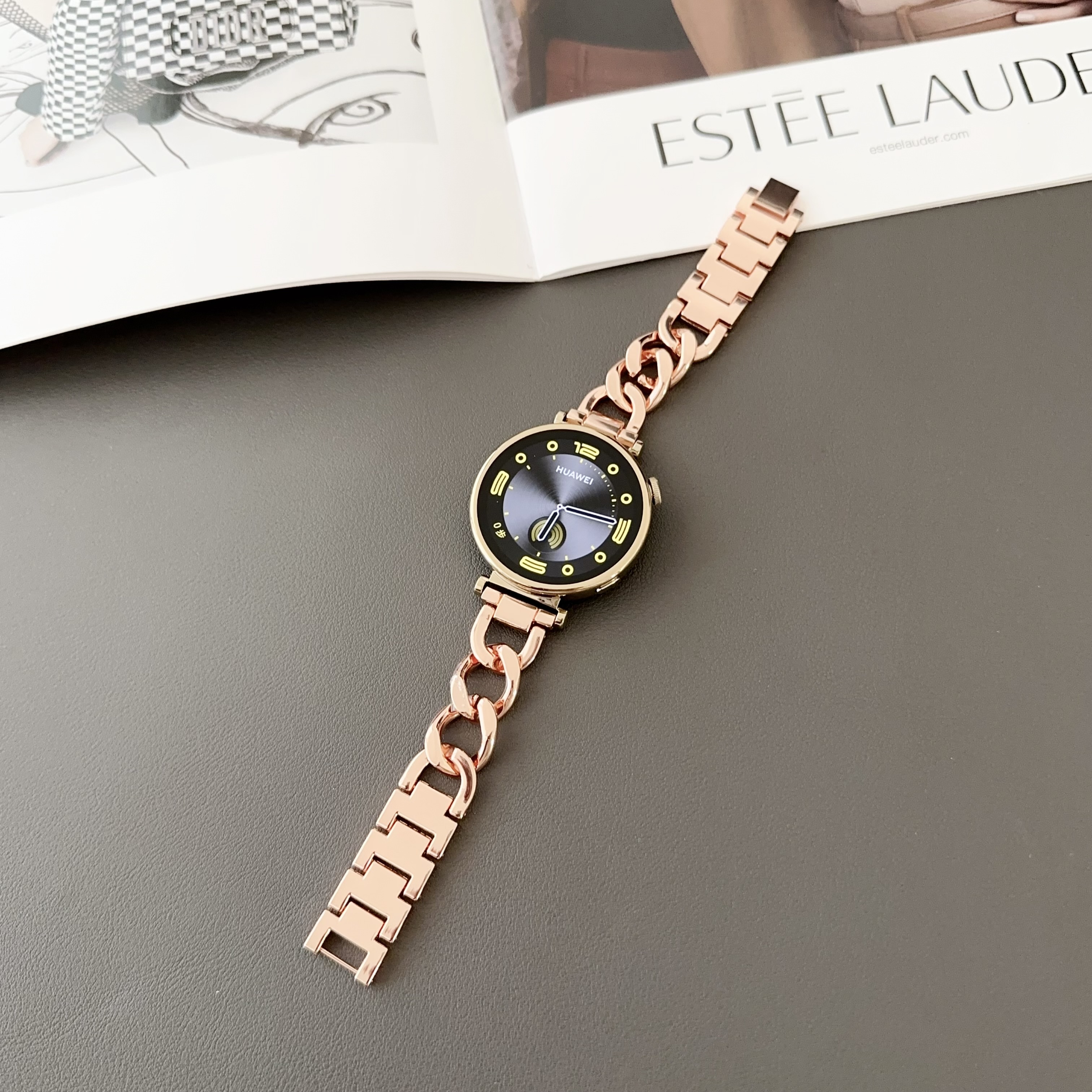 18mm roestvrijstalen bandjes voor huawei watch  gt 4 , 41mm metalen schakelarmbandjes voor garmin forerunner 265s , 255s/ venu 3s bandjes: Groenblauw