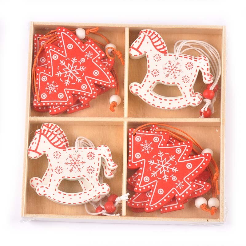 12 stück weihnachtsmann-engel-Stern-holzbastelarbeiten weihnachtsbaum-hängeornamente holzanhänger diy weihnachtsfeier heimdekoration  c2729