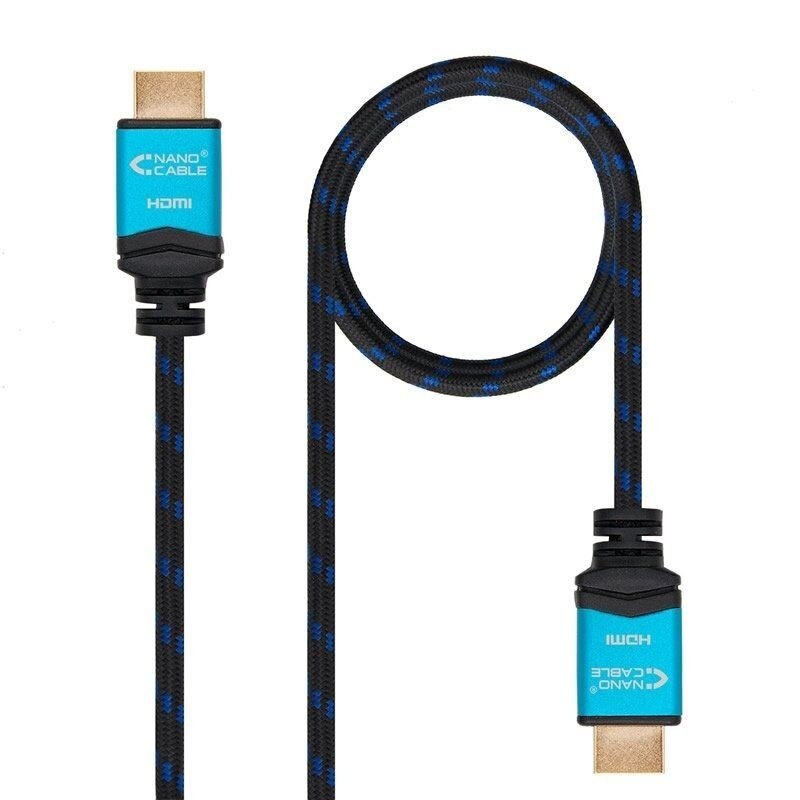 Cable hdmi nanocable 10.15.3705 - v2.0 - conectores hdmi (tipo a) macho - multiple apantallamiento y recubrimiento nylon - 5m -