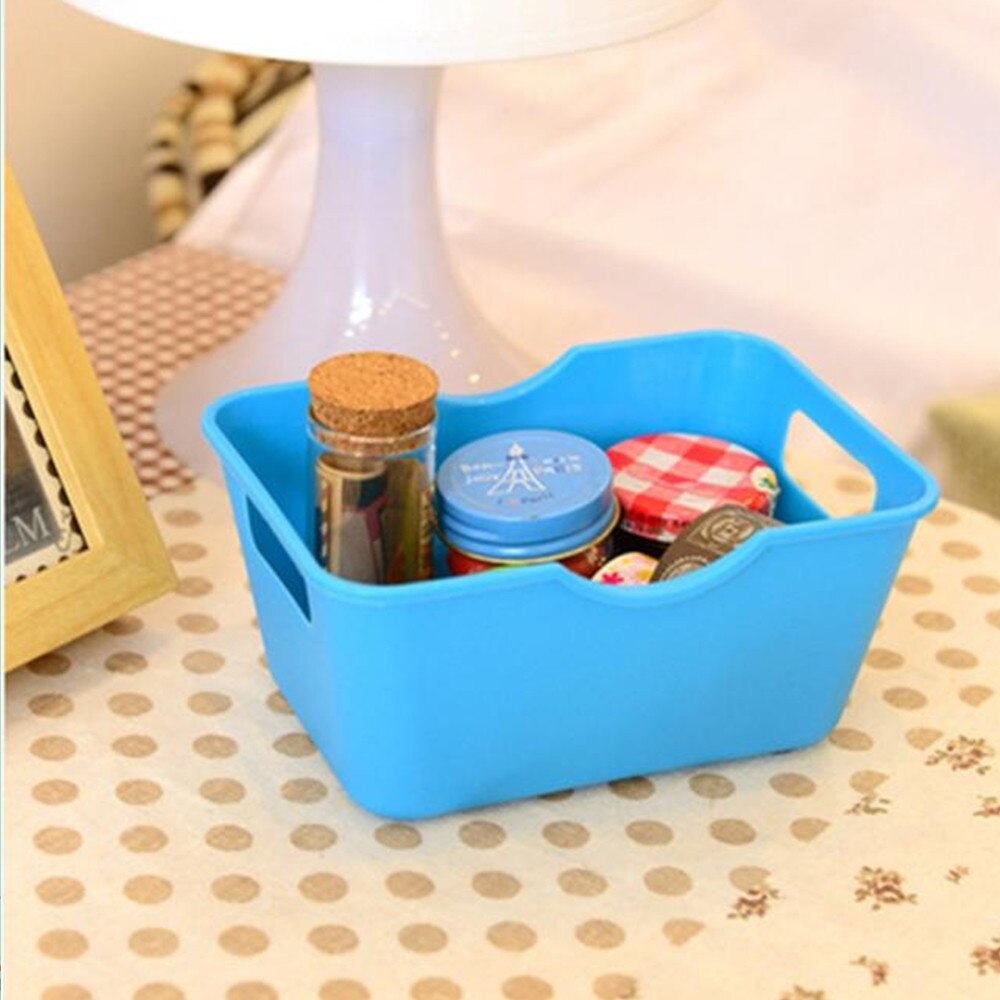 Plastic Office Desktop Storage Boxes Makeup Organizer Storage Box Accessories Housekeeping Home Organization Organizers
