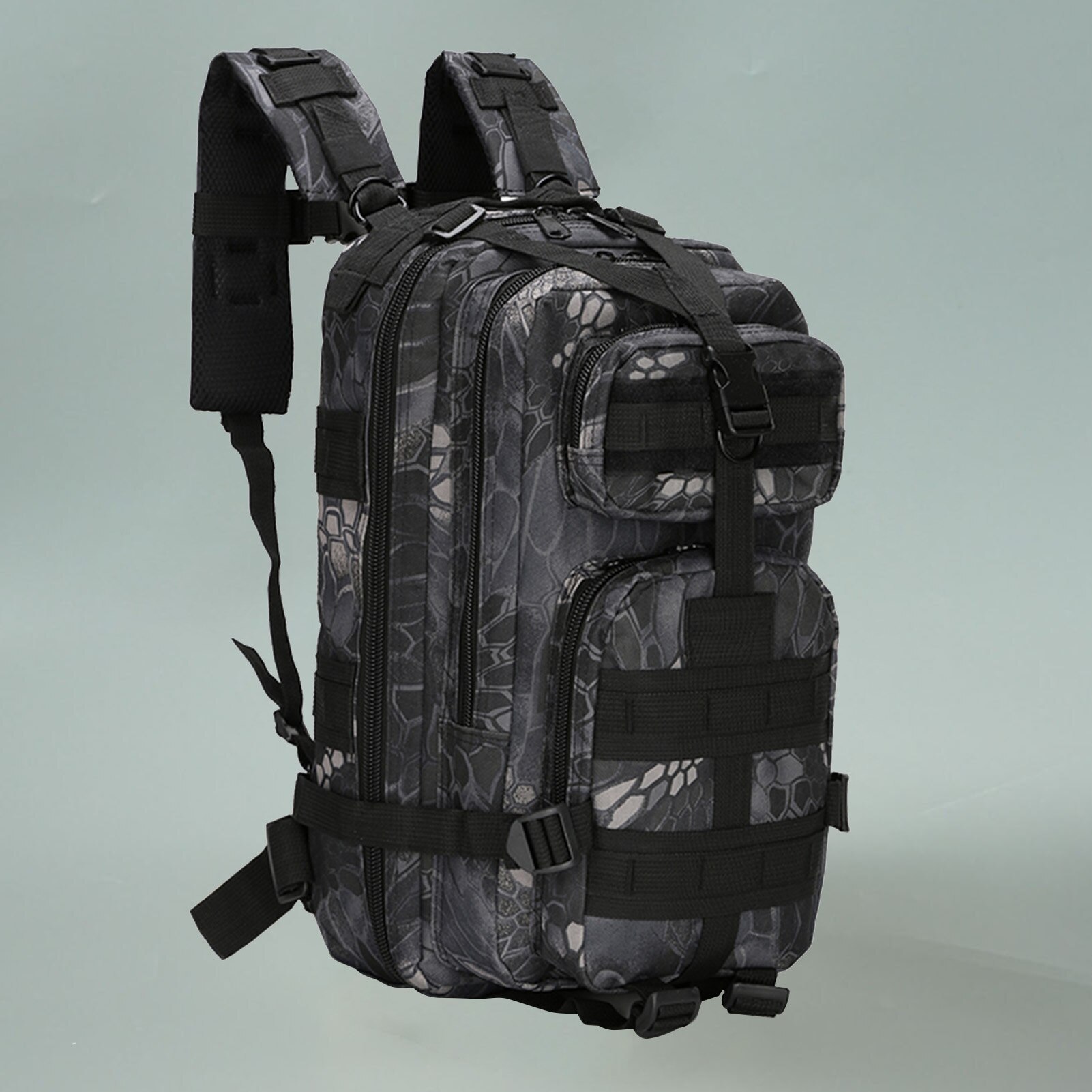 Outdoor Camouflage Backpack Mountain Hiking Daypack Large Capacity Multi Pockets Webbings Rucksacks Climbing Hiking Bags: Style 10