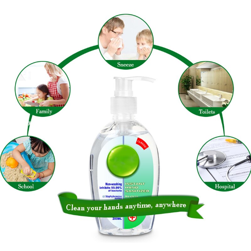 Gel de lavage sans rinçage de 200ml | Savon à mains Portable de nettoyage pour la maison, le bureau, le meilleur prix