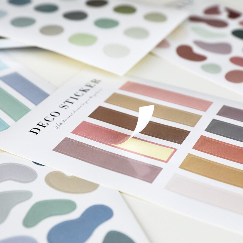 Ins Various Round Dot Label Sticker Color Morandi Photo Envelope Card Sealing Paster Stationery Notebook Diy Decorative Sticker