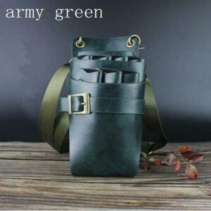 Professionale Forbici Del Barbiere Borsa Crossbody Pacchetto Della Vita di Parrucchiere Strumento Pouch: Army green