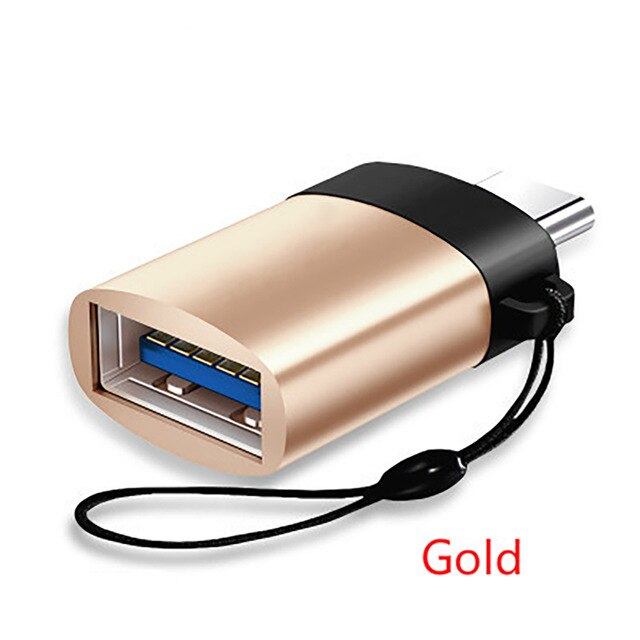 OTG USB C Adapter Type C to USB 3.0 Adapter Type-C Adapter OTG Cable For Samsung Huawei Xiaomi Oneplus LG Tablet Micro USB OTG: Gold-Type C