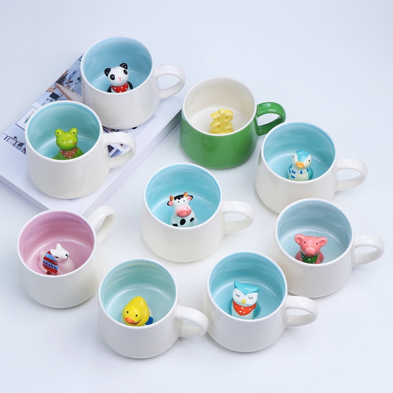 3d dyr keramisk krus krus kaffekop ko panda udvalg af tredimensionelle dyre krus keramisk krus