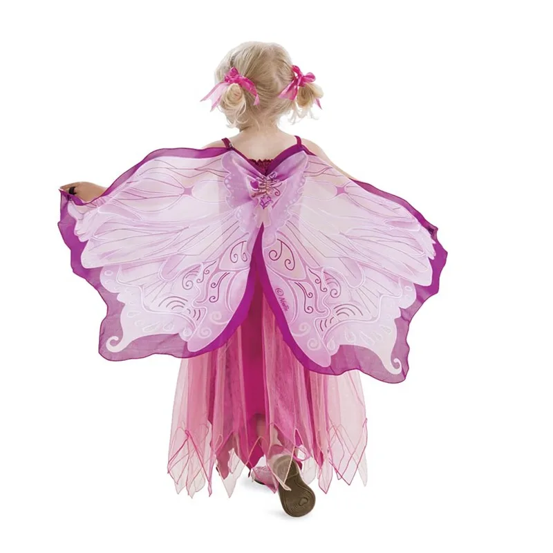 Butterfly Wings Fairy Cosplay Costume Chiffon Wing Kids Girls Blue Pink