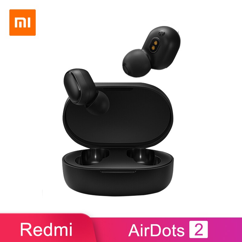 Xiaomi-auriculares Redmi Airdots 2 TWS, auriculares inalámbricos con Bluetooth 5,0, auriculares estéreo con micrófono y reducción de ruido y Control de voz