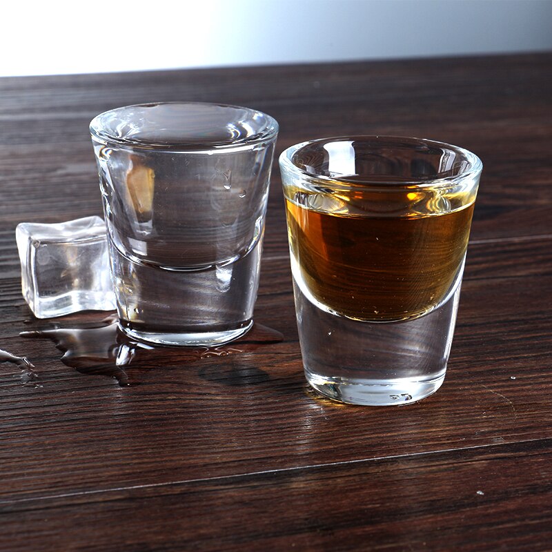 Set  of 6 1 ounce mini whiskyglas maskintillverkade blyfria glas sprit glas snapsglas 30ml