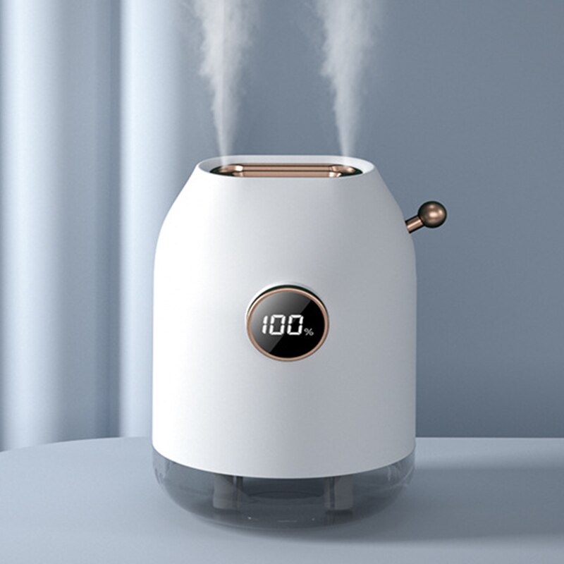 4000Mah Oplaadbare Batterij Luchtbevochtiger 500Ml Grote Capaciteit Draadloze Aroma Diffuser Mute Mist Maker Fogger Humidificador: White