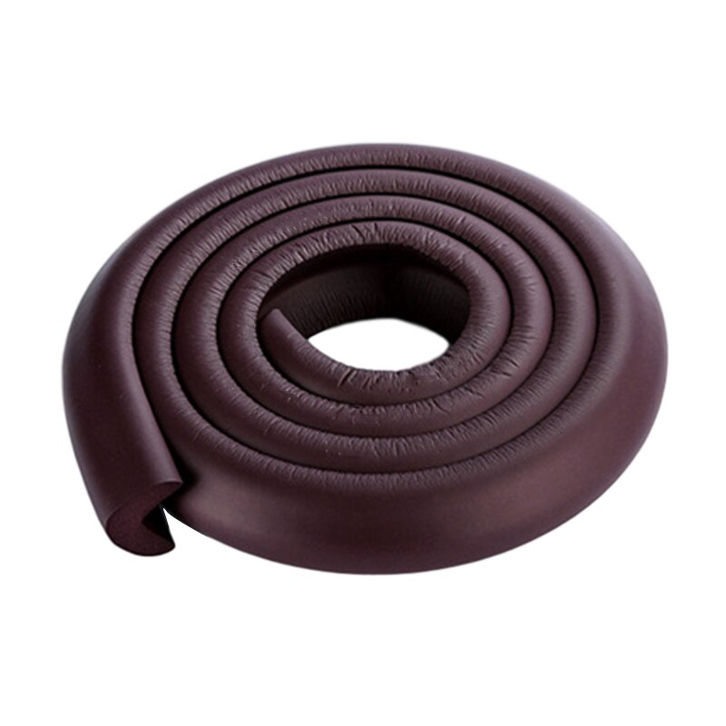 2M U-vorm Extra Dikke Baby Veiligheid Meubels Tafel Protector Edge Corner Bureau Cover Beschermende Tape Schuim Hoeken Bumper guard Een +: Brown