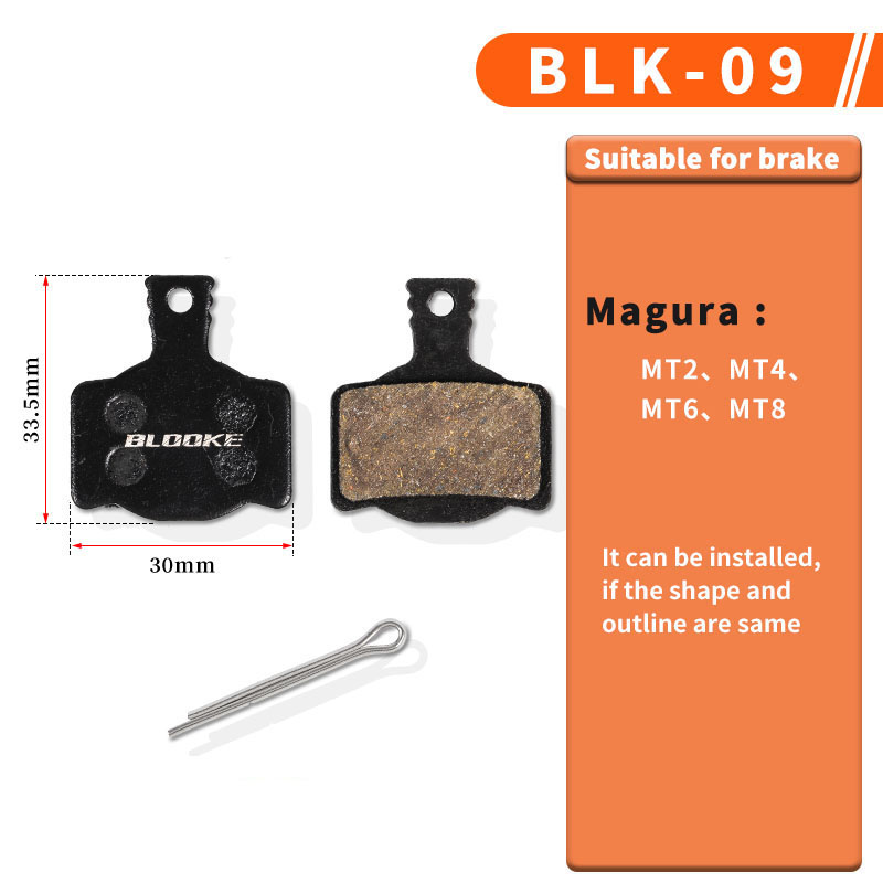 10 pares de pastillas de freno de disco para bicicleta de montaña, pastillas de freno de resina para Shimano B01S 7100 MT200 AVID BB5 BB7 NUTT HB100 SRAM Tektro: BK09-10P