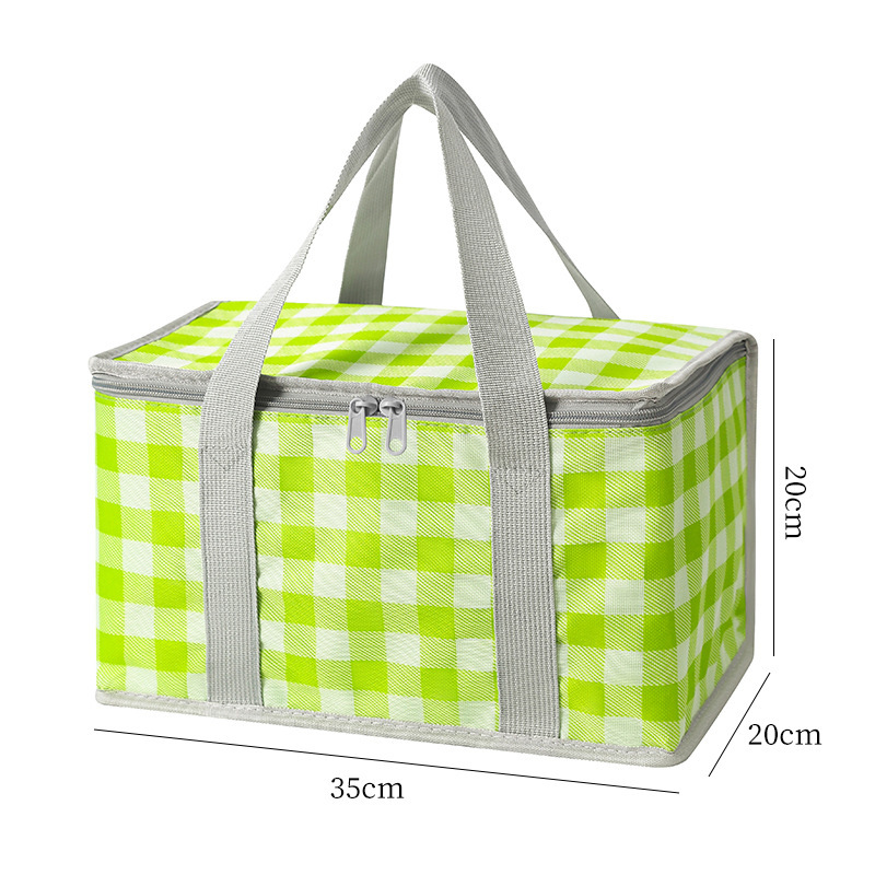 Sac de pique-nique sac isotherme en aluminium étanche sac de pique-nique grande boîte isotherme extérieure Portable thermique isolé Camping boisson Bento sacs: GRIS