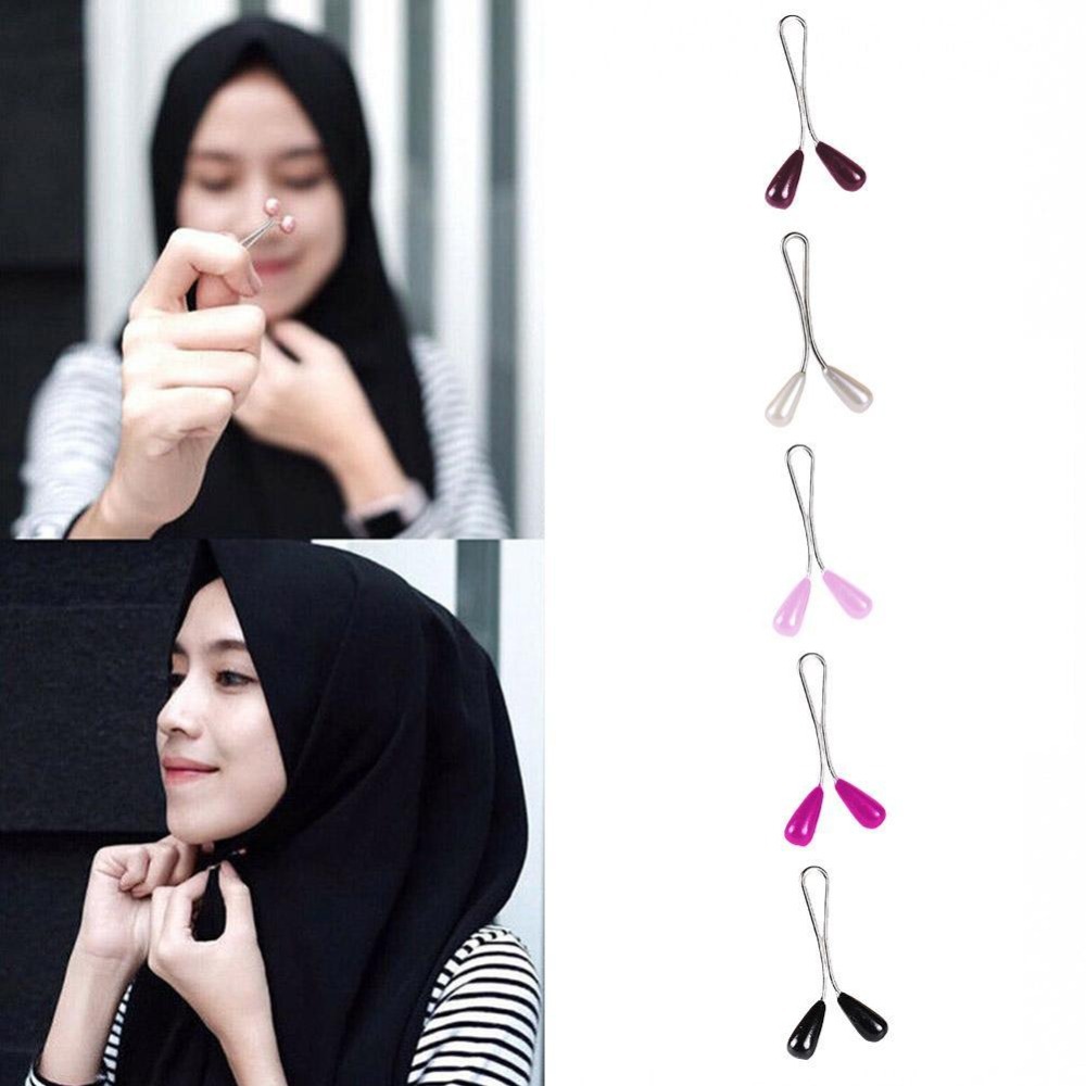 12 pièces/lot goutte perles broches femmes musulmanes châle écharpe Clips dame foulards Hijab pour femmes perle broche broche multicolore Hijab Clips