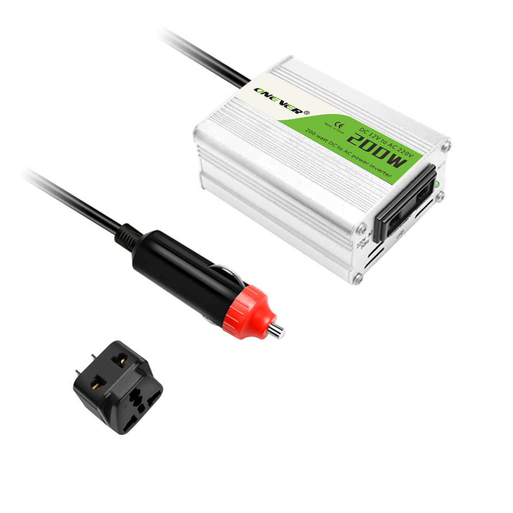 Auto Omvormer Converter 200W USB Charger DC 12V Naar AC 220V Met USB 5V Uitgang Digitale Camera