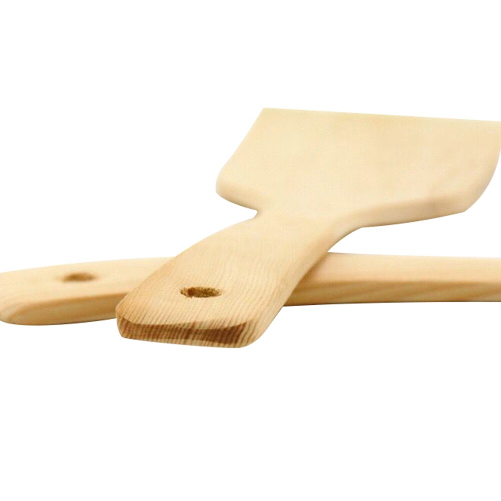 Målfritt trä kök non-stick gryta stekspade matlagning verktyg wok spade trevlig