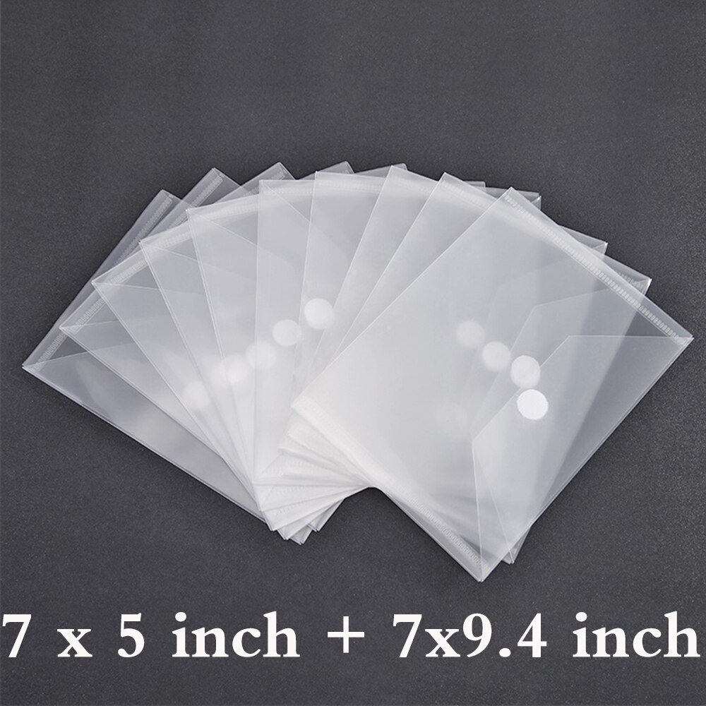 10 stk / sæt opbevaringspose stærk stick-up magisk klisterpakke, der bruges til opbevaring af skæreforme gummiklar stempelskabelon osv.: Al størrelse  (20 pakke)