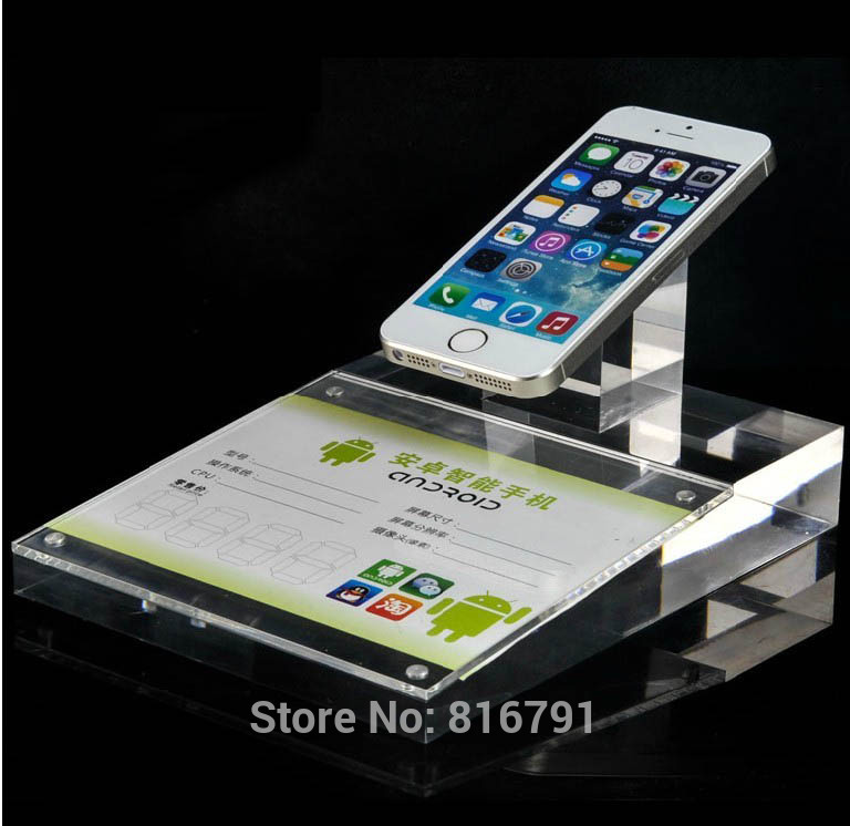 Solid Acrylic Cell Phone Display Stand for Mobile Retail Holder Support