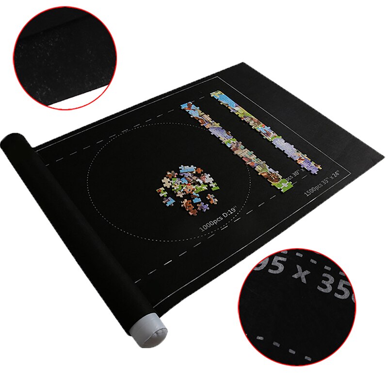 Jigsaw Roll Felt Mat Play mat Puzzles Blanket For Up to 1000 Pieces Puzzle Accessories Portable Travel Storage bag Puzzles Mat