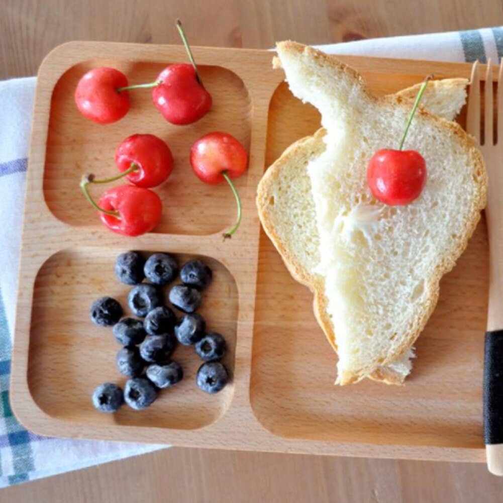 Duurzaam Hout Serveerschaal Houten Vierkante Dienblad Snack Brood Dessert Taart Plaat Voor Restaurant Kaas Sushi Lade