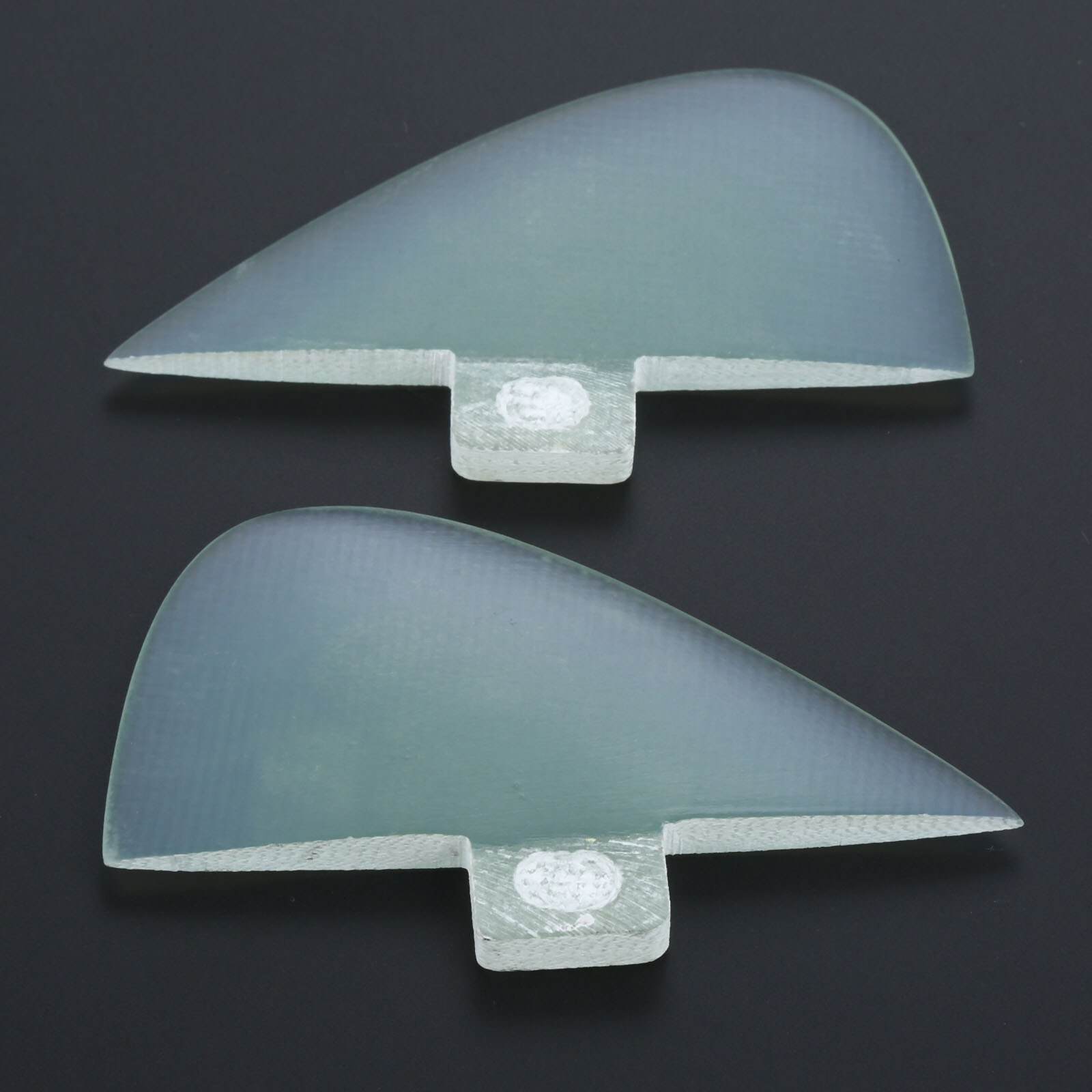 Sup surf paddling center kneel fin sæt glasfiber finner quilhas til fcs fin box base kite/paddle boards surfbræt haleror: Gennemsigtig