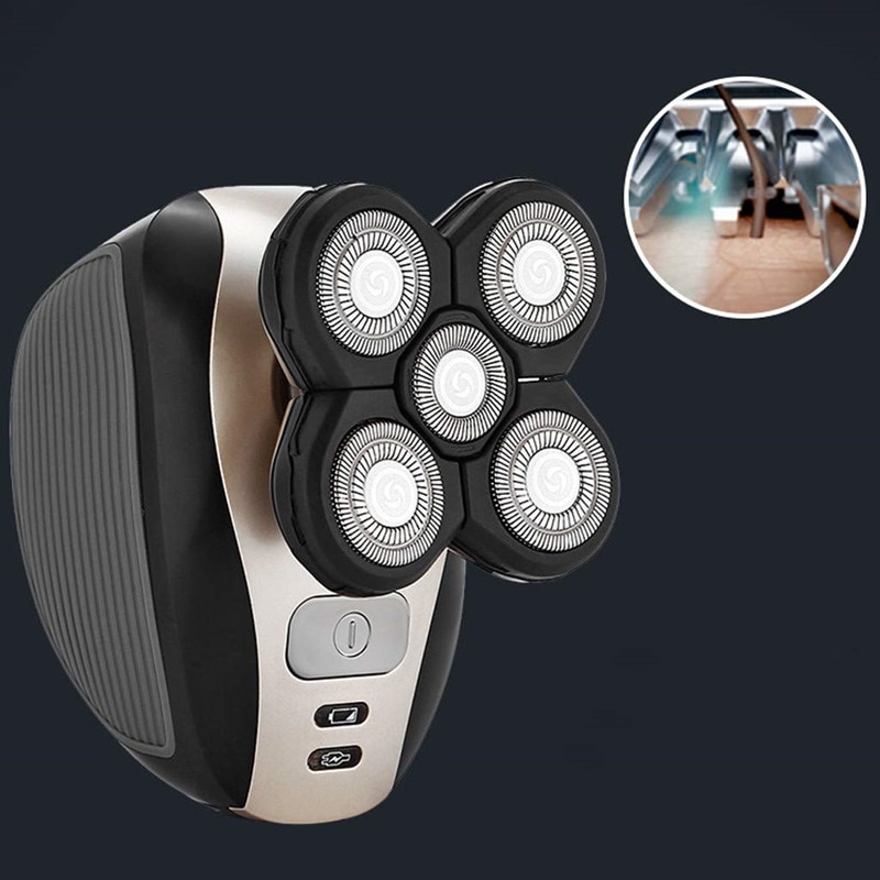 Personal Electric Shaving Razor Rechargeable Hair Trimmer 5 Shaver Heads Beard Hair Clippers Nose Hair Cutting Facial Brush