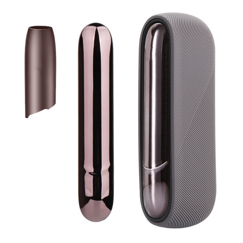 1Cap 1 custodia 1 lato 3 in 1 for-iqos 3.0 copertura laterale magnetica per PC per-iqos 3 Duo decorazione accessori sostituibili: Brown