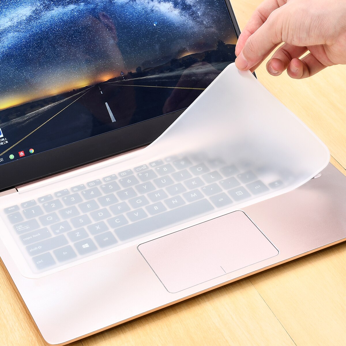 Waterproof Laptop Keyboard Cover Laptop Keyboard Protective Film 13-17 Notebook Keyboard Cover Dustproof Silicone Protector Film