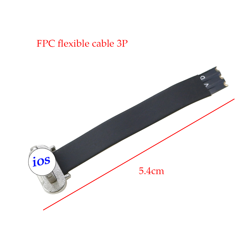 USB C tipo C FPC 2 pines 3 pines con resistencia R1 Cable plano suave Cable de carga macho extensión de Cable de carga de carga rápida para teléfono: Oro