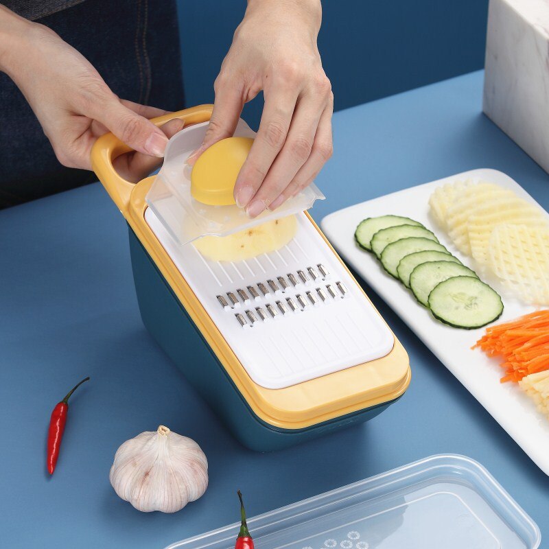 Grøntsagsskærer med stålblad mandolin skiver kartoffelskræller gulerod ost rivejern grøntsagsskærer køkken tilbehør værktøj