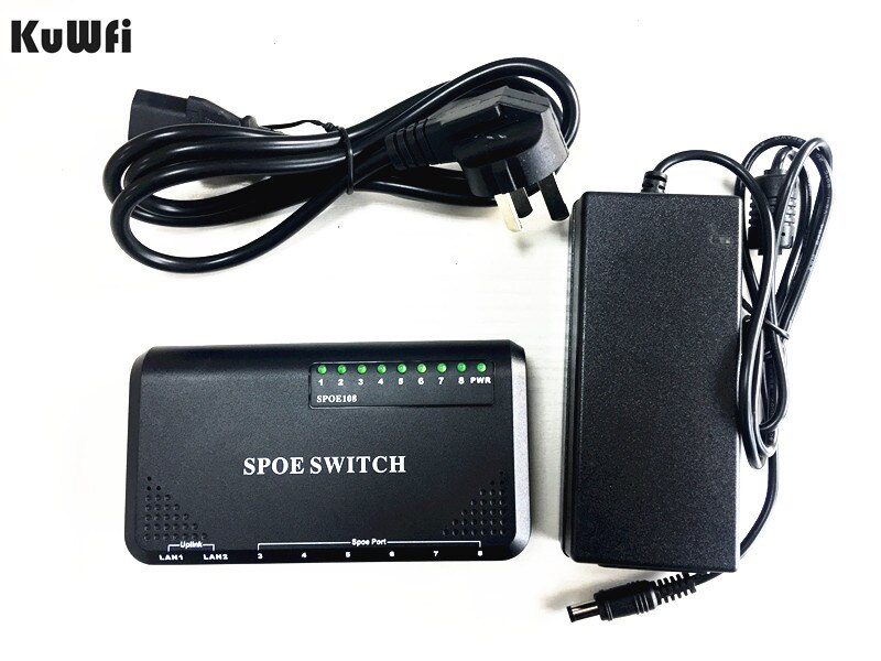 VLAN Support 90W 8 Port 10/100Mbps POE Switch Power Ethernet For IP Camera Network Switch Phone Devices Wirelss AP Setting