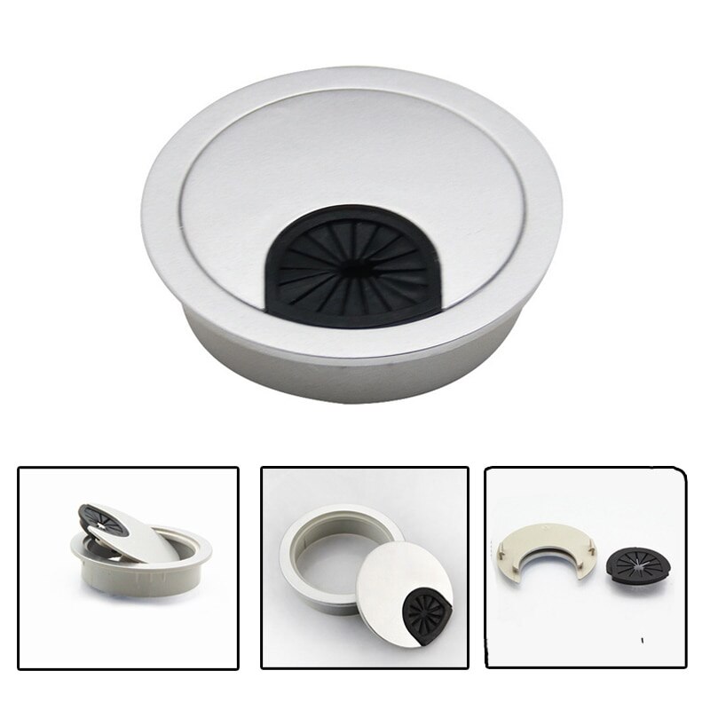 Cable Hole Covers Round Computer Desk Grommet Cable Hole Covers Furniture Hardware Outlet Port Surface Line Sort Out Tools^*^